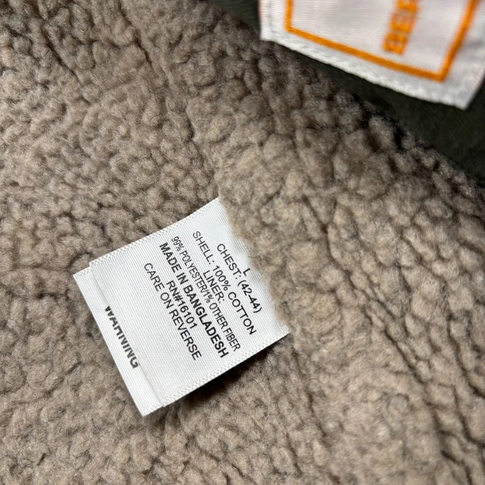 Ridgecut‎ Sherpa Lined Canvas Vest Tractor Supply 85th Anniversary Green L